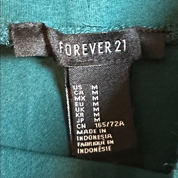 Forever 21 - M - skirt - stretch waistband / elastic - aqua / teal color - mini - Picture 6 of 7
